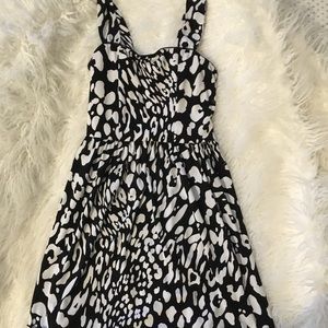 Black cheetah print dress